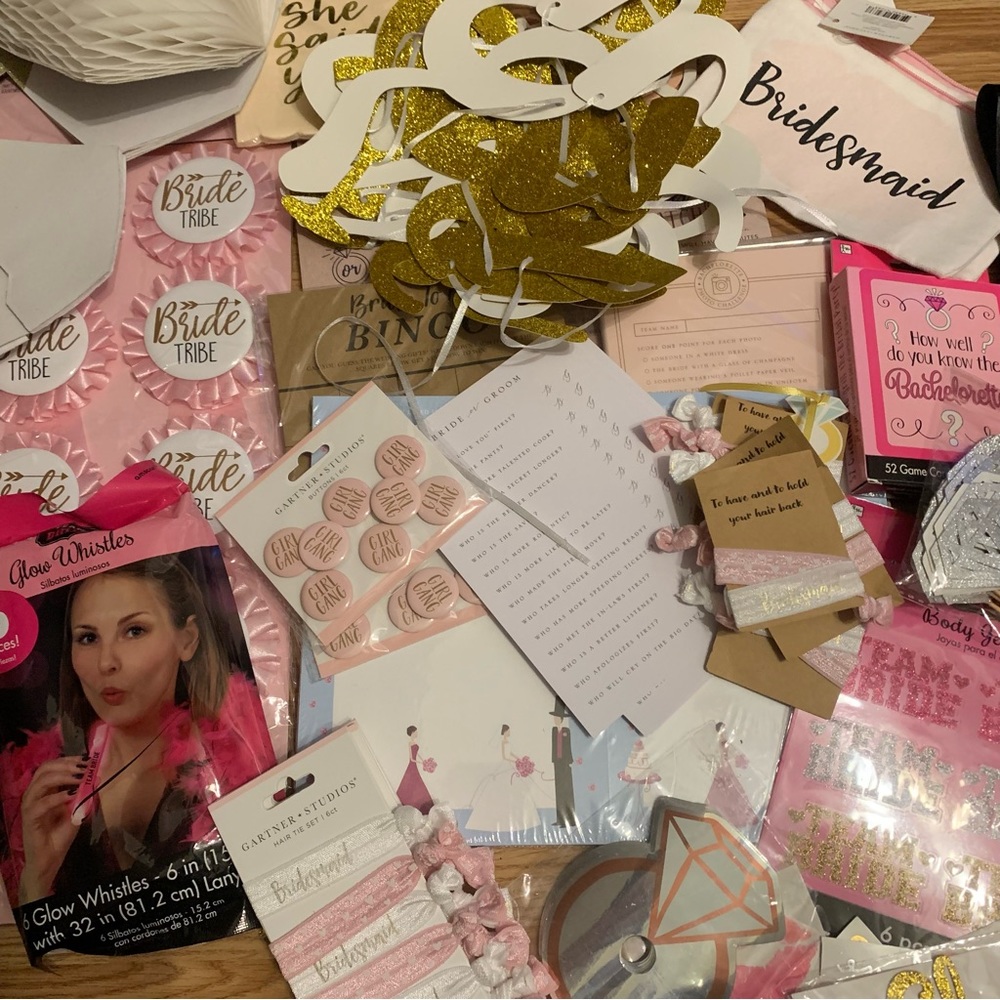 Lot of bachelorette/ bridal shower items